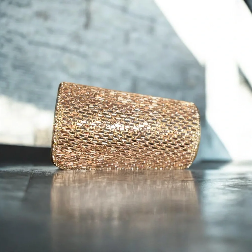 Chic Gradient Cuff Bracelets with Rhinestone Detailing - Picture 2 of 2
